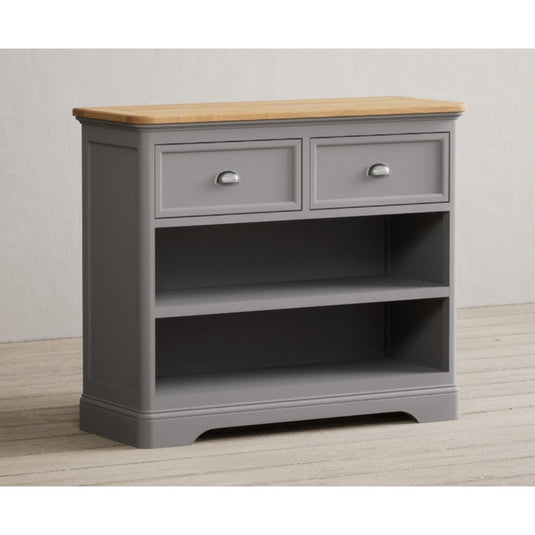 Bridstow Oak and Light Grey Painted Storage Console Table Occasionals Bridstow