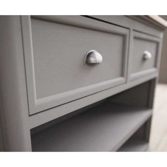 Bridstow Oak and Light Grey Painted Storage Console Table Occasionals Bridstow