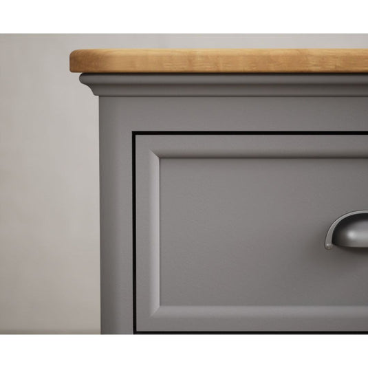 Bridstow Oak and Light Grey Painted Storage Console Table Occasionals Bridstow