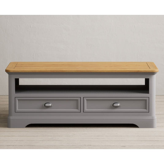 Bridstow Oak and Light Grey Painted 4 Drawer Coffee Table Occasionals Bridstow