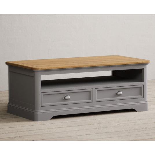 Bridstow Oak and Light Grey Painted 4 Drawer Coffee Table Occasionals Bridstow