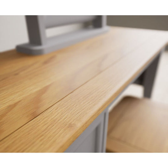 Bridstow Oak and Light Grey Painted Dressing Table Set Storage Bridstow