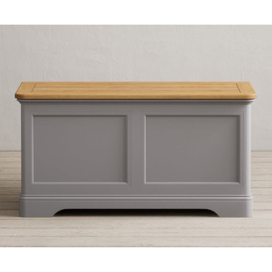 Bridstow Oak and Light Grey Painted Blanket Box Storage Bridstow