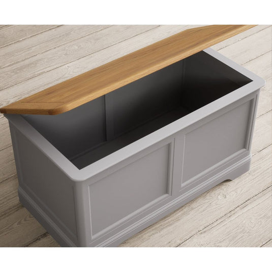 Bridstow Oak and Light Grey Painted Blanket Box Storage Bridstow