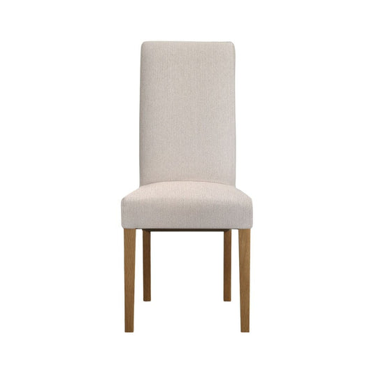 Scroll Back Natural Fabric Dining Chairs Dining Chairs Painted