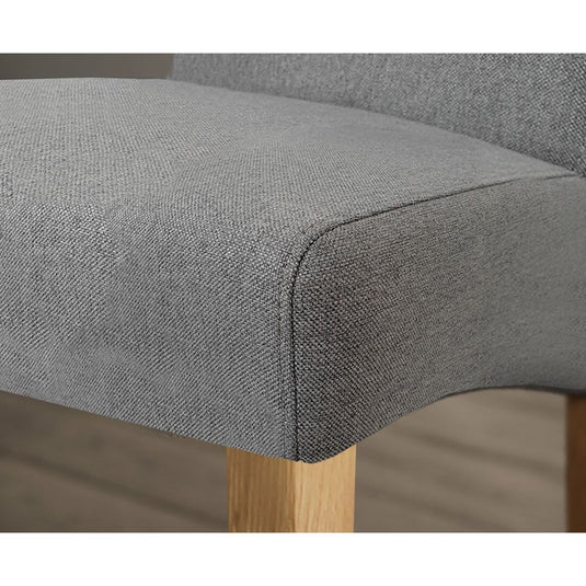 Scroll Back Charcoal Grey Fabric Dining Chairs Dining Chairs Painted