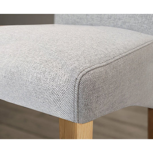 Scroll Back Grey Fabric Dining Chairs Dining Chairs Painted