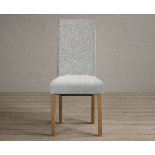 Scroll Back Grey Fabric Dining Chairs Dining Chairs Painted