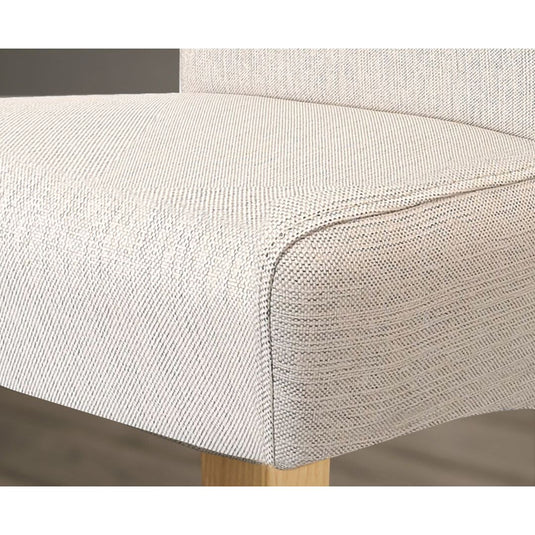 Scroll Back Natural Fabric Dining Chairs Dining Chairs Painted