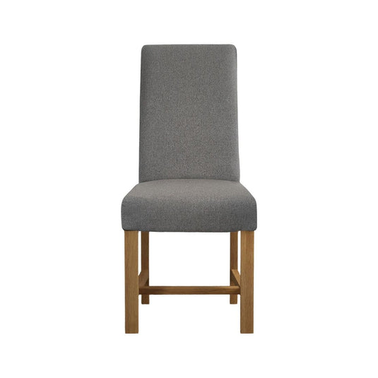 Scroll Back Braced Charcoal Grey Fabric Dining Chairs Dining Chairs Painted