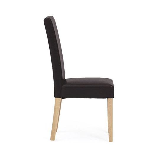 Albany Brown Faux Leather Dining Chairs Dining Chairs Albany