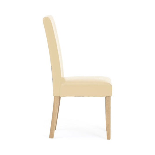 Albany Cream Faux Leather Dining Chairs Dining Chairs Albany