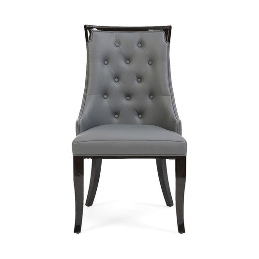 Angelica Grey Faux Leather Dining Chairs Dining Chairs Angelica