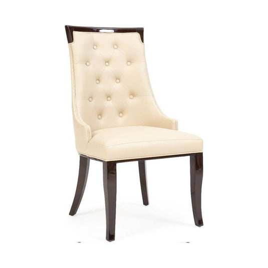 Francesca Cream Faux Leather Dining Chairs Dining Chairs Francesca