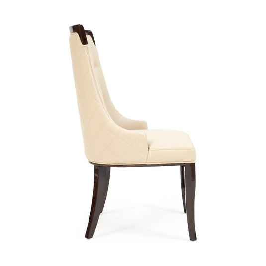 Francesca Cream Faux Leather Dining Chairs Dining Chairs Francesca