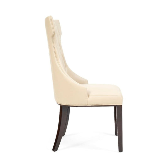 Freya Cream Faux Leather Dining Chairs Dining Chairs Freya