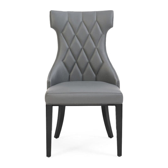 Freya Grey Faux Leather Dining Chairs Dining Chairs Freya