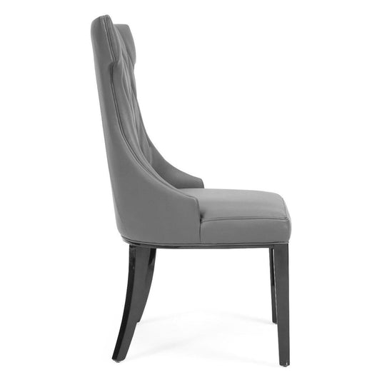 Freya Grey Faux Leather Dining Chairs Dining Chairs Freya