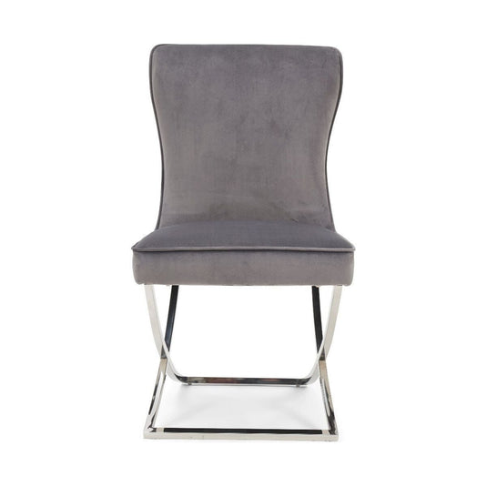Lorenzo Grey Velvet Dining Chairs Dining Chairs Giovanni
