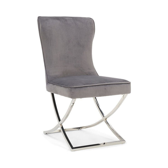 Lorenzo Grey Velvet Dining Chairs Dining Chairs Giovanni