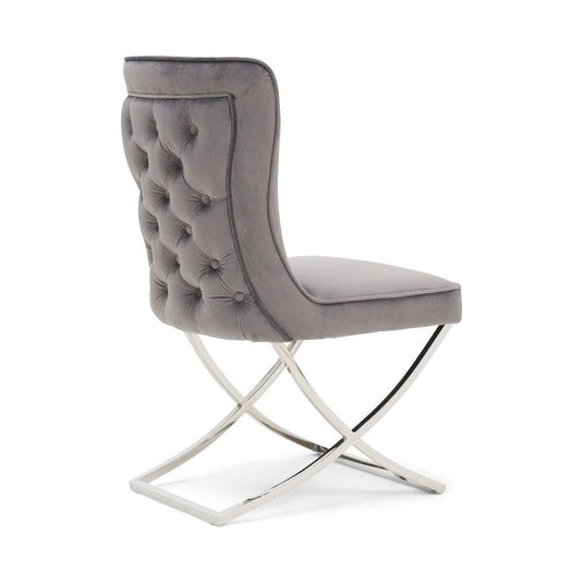 Lorenzo Grey Velvet Dining Chairs Dining Chairs Giovanni