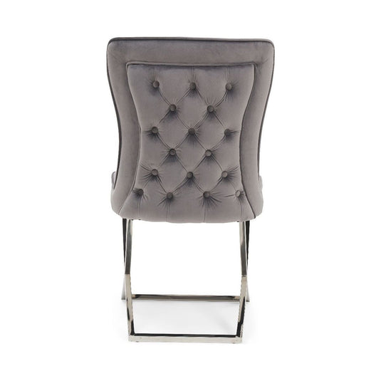 Lorenzo Grey Velvet Dining Chairs Dining Chairs Giovanni