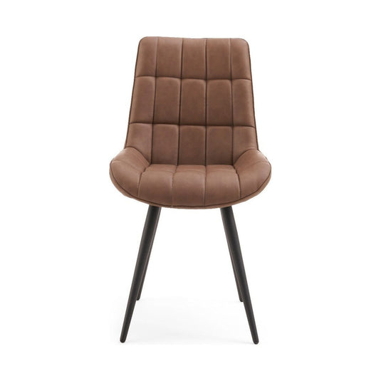 Larson Brown Faux Leather Dining Chairs Dining Chairs Heidi