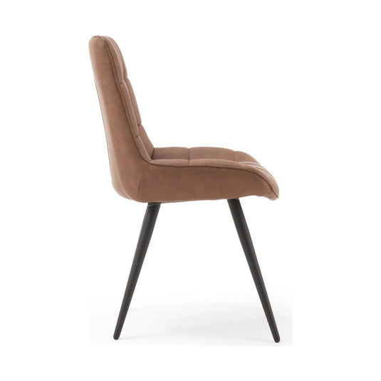 Larson Brown Faux Leather Dining Chairs Dining Chairs Heidi