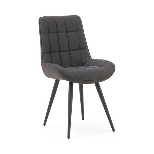 Larson Grey Faux Leather Dining Chairs Dining Chairs Heidi