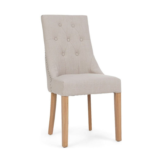 Beatrix Cream Fabric Oak Leg Dining Chairs Dining Chairs Beatrix