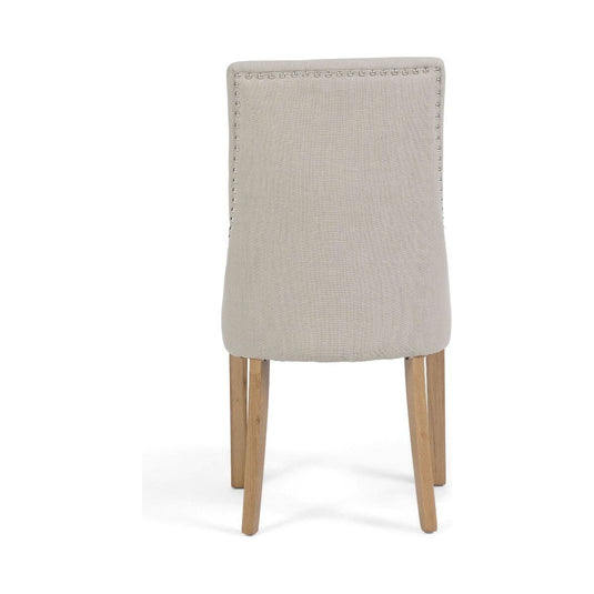 Beatrix Cream Fabric Oak Leg Dining Chairs Dining Chairs Beatrix