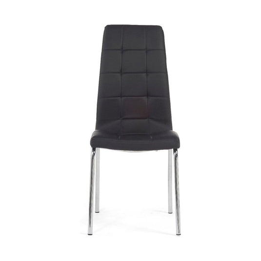 Enzo Black Faux Leather Dining Chairs Dining Chairs Enzo