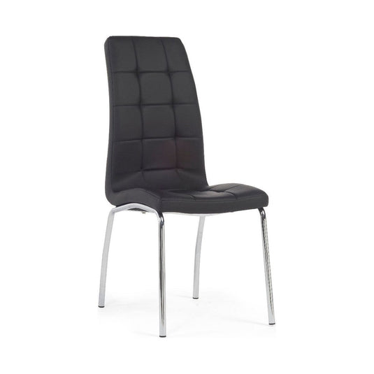 Enzo Black Faux Leather Dining Chairs Dining Chairs Enzo
