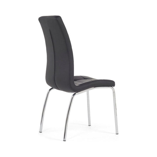 Enzo Black Faux Leather Dining Chairs Dining Chairs Enzo