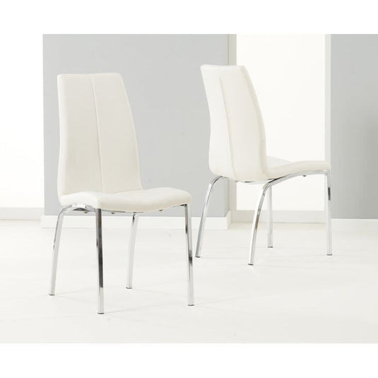 Cavello Ivory White Faux Leather Dining Chairs Dining Chairs Cavello