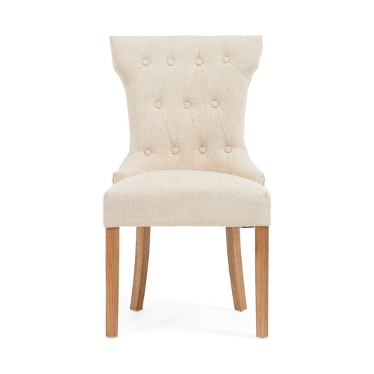Clara Cream Fabric Dining Chairs Dining Chairs Clara