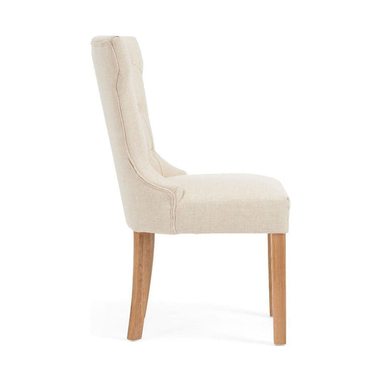 Clara Cream Fabric Dining Chairs Dining Chairs Clara