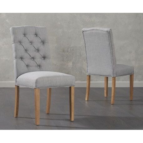Isabella Grey Fabric Dining Chairs Dining Chairs Isabella