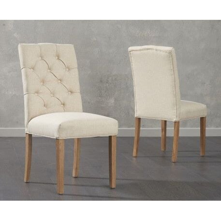 Isabella Cream Fabric Dining Chairs Dining Chairs Isabella