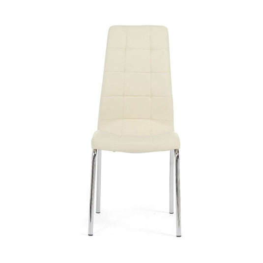 Calgary Cream Faux Leather Dining Chairs Dining Chairs Calgary