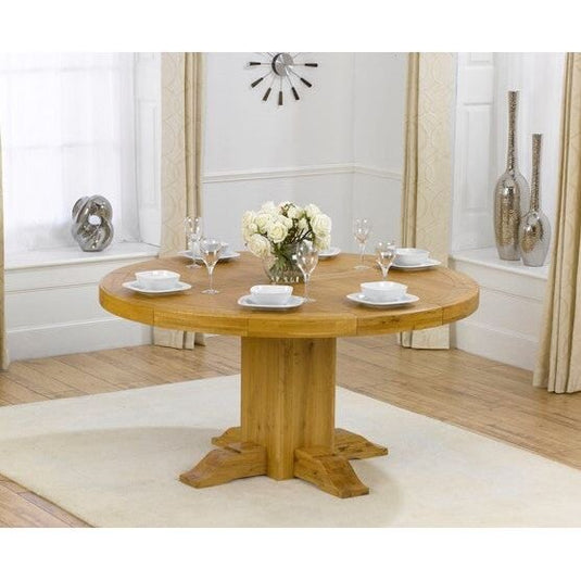 Torino 150cm Oak Round Dining Table Table Torino