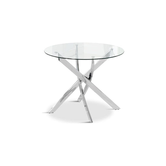 Detroit 95cm Round Glass Dining Table