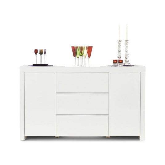 Annick 2 Door 3 Drawer White High Gloss Sideboard