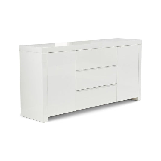 Annick 2 Door 3 Drawer White High Gloss Sideboard