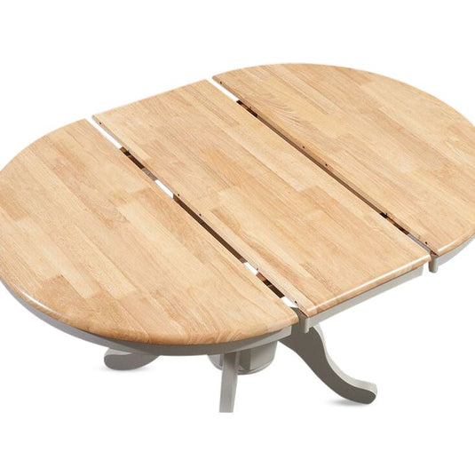 Extending Epsom Grey And Oak Painted Dining Table