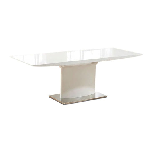 Extending Hailey 160cm White High Gloss Dining Table