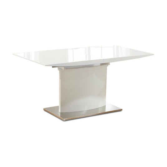 Extending Hailey 160cm White High Gloss Dining Table