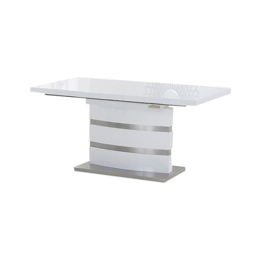 Extending Vicenza 160cm White High Gloss Dining Table