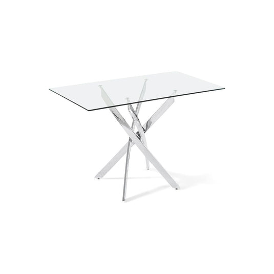 Detroit 160cm Rectangular Glass Dining Table