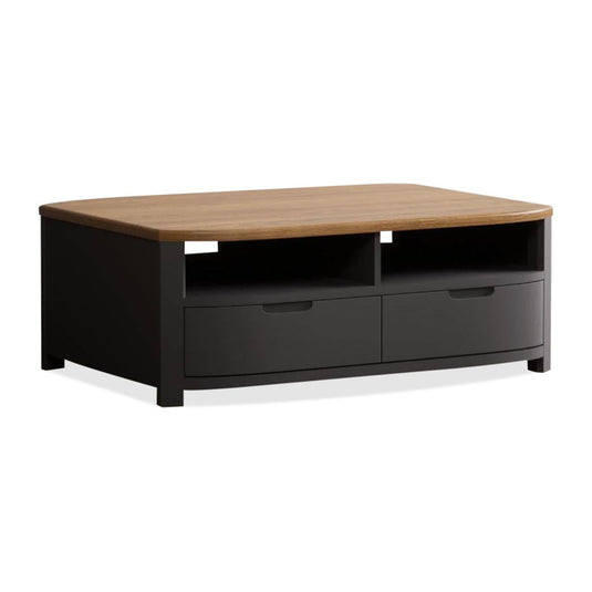 Brahms Oak and Charcoal Painted 4 Drawer Coffee Table